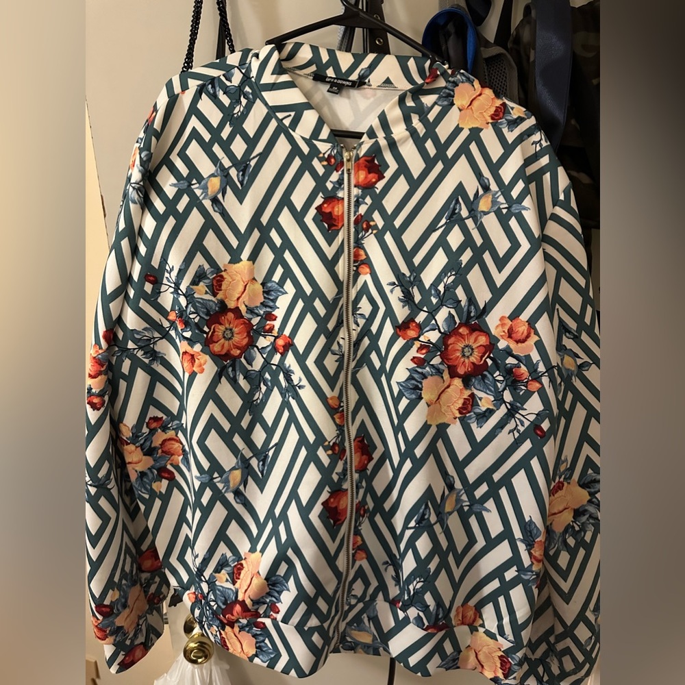 Floral colored 3X floral jacket